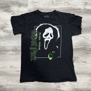 Ghost Face Graphic Tee Halloween Horror Movie T-Shirt Black Medium‎